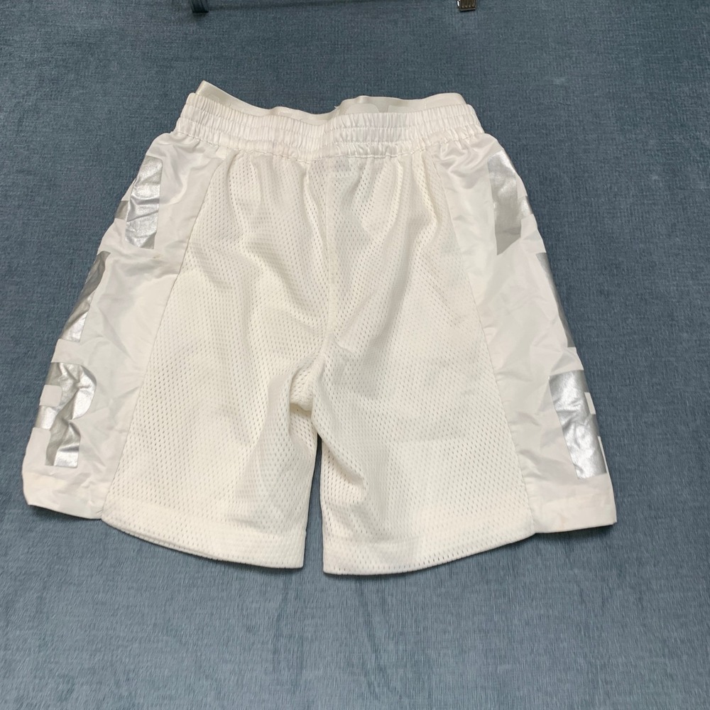 Jordan Basketball Shorts Girls M 10-12Y White Mesh Jumpman Logo Drawstring